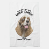 Lucky Cocker Spaniel Theedoek (Verticaal)