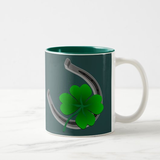 Lucky Coffee Cup St. Patrick's Day Shamrock Mug (Droit)