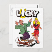 Lucky - Comic Book Hoesje Briefkaart (Voorkant / Achterkant)