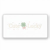 Lucky Coquette Aesthetic Bow Clover St Patrick Sticker (Voorkant)