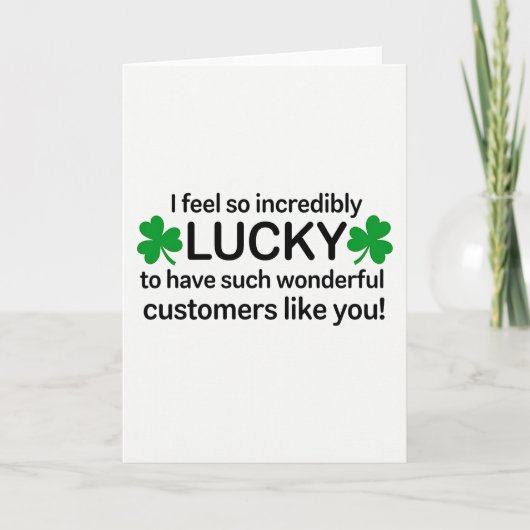 Lucky Customers Appreciation Card Kaart (Voorkant)