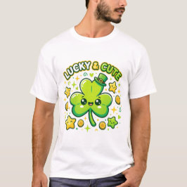 Lucky & Cute Klavertje Vier Kawaii Design T-shirt