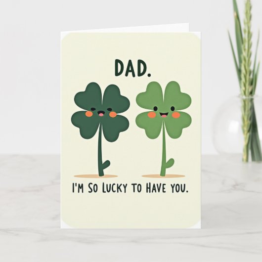 Lucky Dad Love Card Kaart (Voorkant)