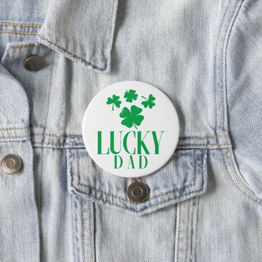 Lucky Dad - Shamrock Vaderdag Button (In situ)