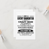 Lucky Daughter Crazy mama Kaart (Voorkant / Achterkant in situ)