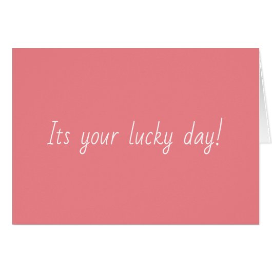 Lucky Day (Devant horizontal)