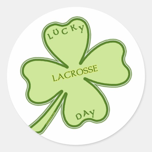 Lucky Day Lacrosse Ronde Sticker (Voorkant)
