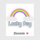 Lucky Day Rainbow St Patrick's Day Sticker (Vel)