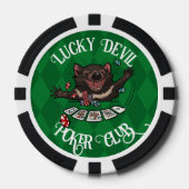 Lucky Devil Poker Club Grappige Tasmaanse Duivel K Chips (Voorkant)