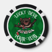 Lucky Devil Poker Club Grappige Tasmaanse Duivel K Chips (Achterkant)
