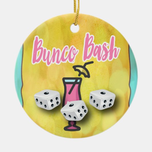 Lucky Dice Bunco Bash Keramisch Ornament (Voorkant)