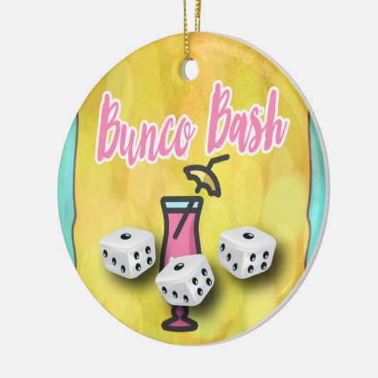 Lucky Dice Bunco Bash Keramisch Ornament (Links)