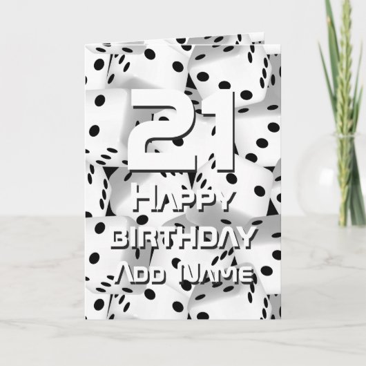 Lucky dice kaart (Voorkant)