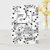 Lucky dice kaart (Gele Bloem)