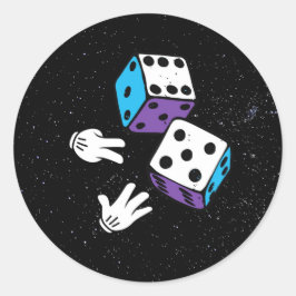 Lucky Dice Ronde Sticker
