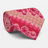 Lucky Dice - Roze Stropdas (Opgerold)