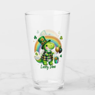 Lucky Dino St. Patrick’s Day Drinking Glass Glas