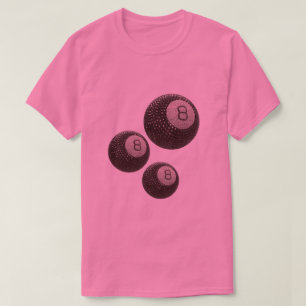 Lucky Disco 8 ROZE, Lucky 8 disco bal, snooker T-shirt