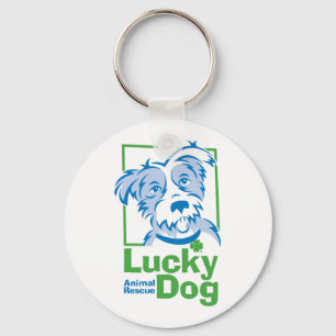 Lucky Dog Basic Button Sleutelhanger