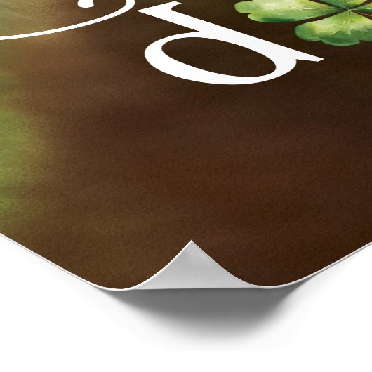 Lucky Dog Funny Custom Foto St. Patrick's Day Poster (Hoek)