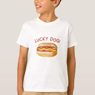 Lucky Dog Hot Dog Verjaardag thema T-shirt