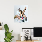 Lucky Dog omhoog Poster (Thuiskantoor)