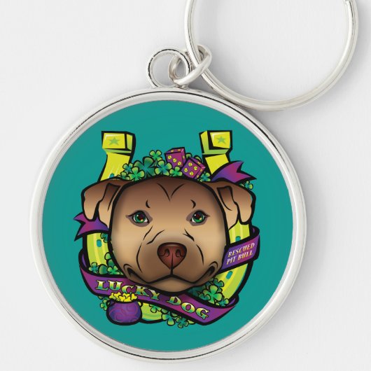 Lucky Dog Sleutelhanger (Voorkant)