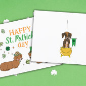 Lucky Dogs St. Patrick's Day Feestdagenkaart