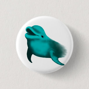 Lucky Dolphin Ronde Button 3,2 Cm