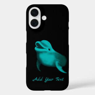 Lucky Dolphin - Voeg Jouw tekst toe iPhone 16 Hoesje