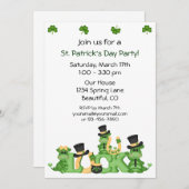 Lucky Dragons St Patrick's Day Party Invitation (Devant / Derrière)
