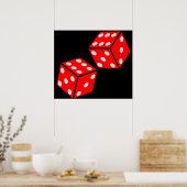 LUCKY DUBBELE ZES DICE RED DICE DICE POSTER (Keuken)