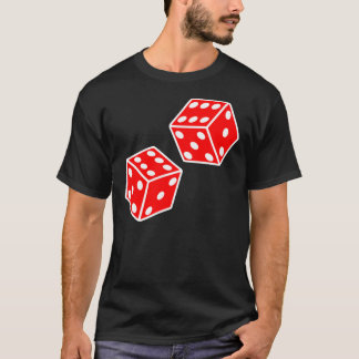 LUCKY. DUBBELE ZES. DICE, RED DICE, Gooi de Dice. T-shirt