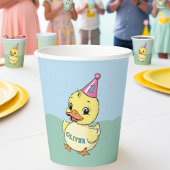 Lucky Duck 1e Verjaardag Duckie Partyware Papieren Bekers