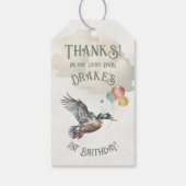 Lucky Duck 1e verjaardagsfeestje Cadeaulabel (Achterkant)