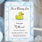 Lucky Duck Birthday Invitation Card for Kids Kaart
