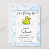 Lucky Duck Birthday Invitation Card for Kids Kaart (Voorkant)