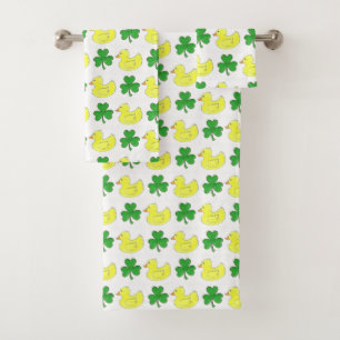Lucky Duck Irlandais Shamrock Clover Rubber Ducky