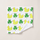 Lucky Duck Irlandais Shamrock Clover Rubber Ducky (Gant de toilette)