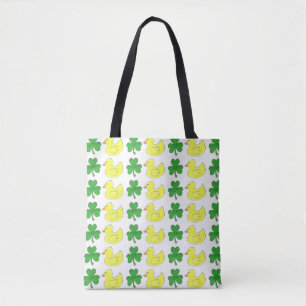 Lucky Duck Shamrock Clover St. Patrick's Day Tote Bag
