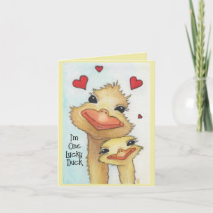 Lucky Duck Valentijn Feestdagen Kaart