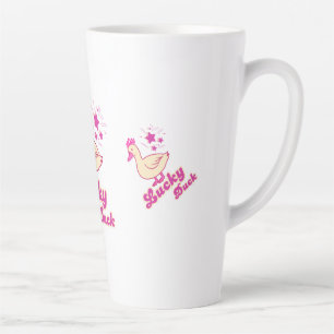 Lucky Duck vrouwen T-shirt Modern ontwerp Latte Mok