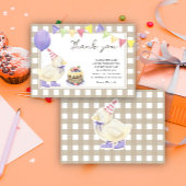 Lucky Duckling fête d'anniversaire merci