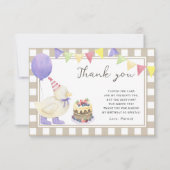 Lucky Duckling verjaardagsfeestje bedankt (Voorkant)