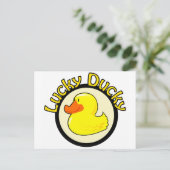 Lucky Ducky Briefkaart (Staand voorkant)