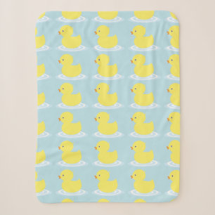 Lucky Ducky Cute Yellow Duck Sherpa Blanket Deken