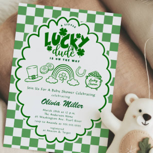 Lucky Dude Baby Shower Uitnodiging