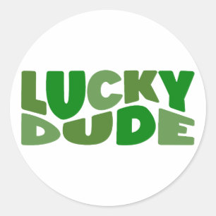 Lucky Dude 🍀 Ronde Sticker
