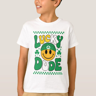Lucky Dude Smile Face St. Patrick's Day T-shirt