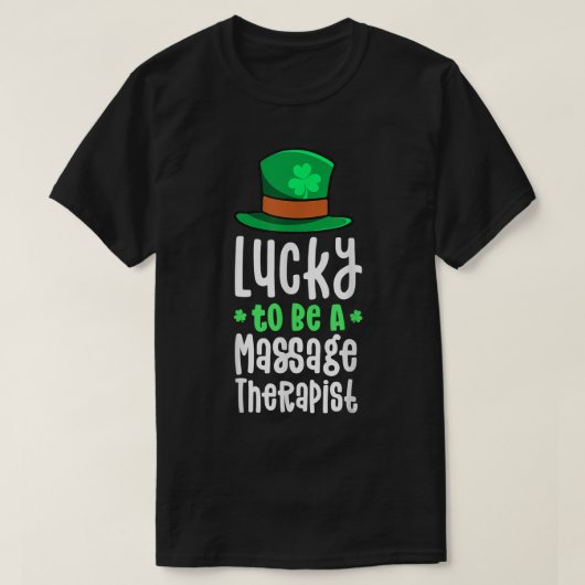 Lucky , een massagetherapeut sm t-shirt (Design voorkant)